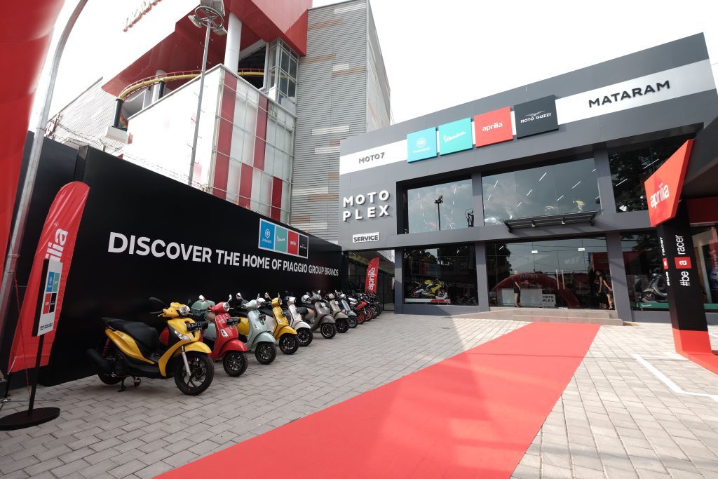 Jelang MotoGP Mandalika, PT Piaggio Indonesia Resmi Buka Dealer Motoplex 4 Brand di Mataram
