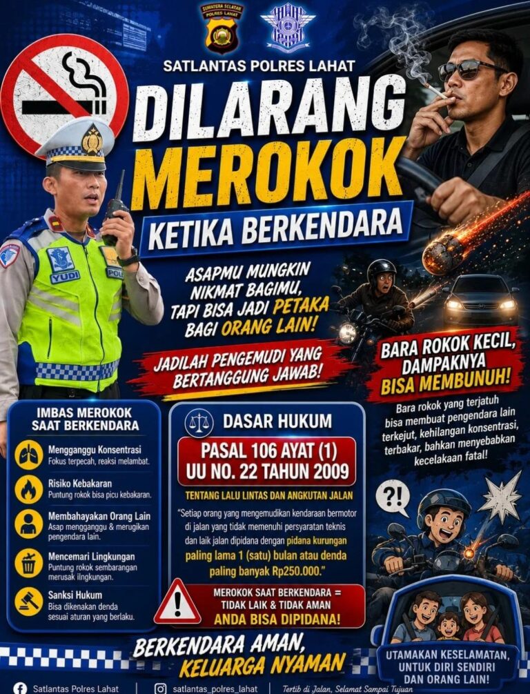 STOP Kebiasaan Merokok Saat Berkendara, Selain Kena Denda Bisa Membawa Bencana Untuk Orang Lain