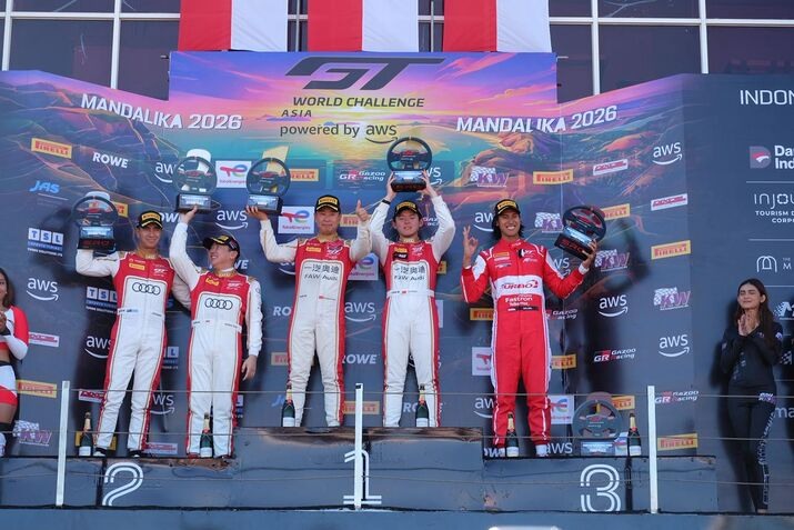 Sean Gelael Naik Podium GT World Challenge Asia 2026 di Mandalika